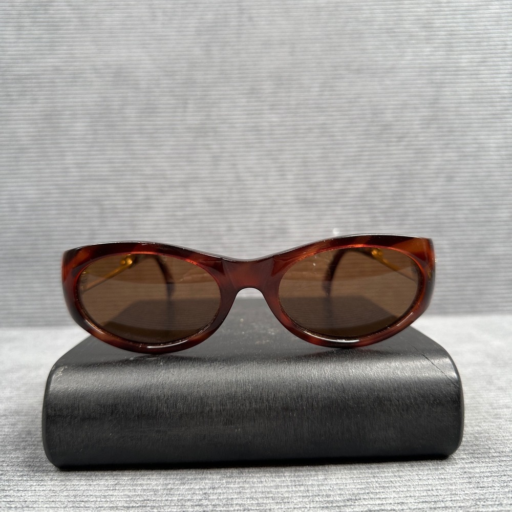 Gianni Versace Vintage Y2K Sunglasses Mod 429 Col 900 Medusa Tortoise Gold Italy